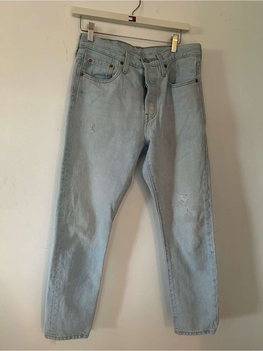 Levi’s 501 Skinny Women’s Jeans W28 L28 Light Wash Distressed